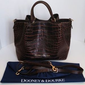Dooney & Bourke Croco Leather Brenna Satchel
